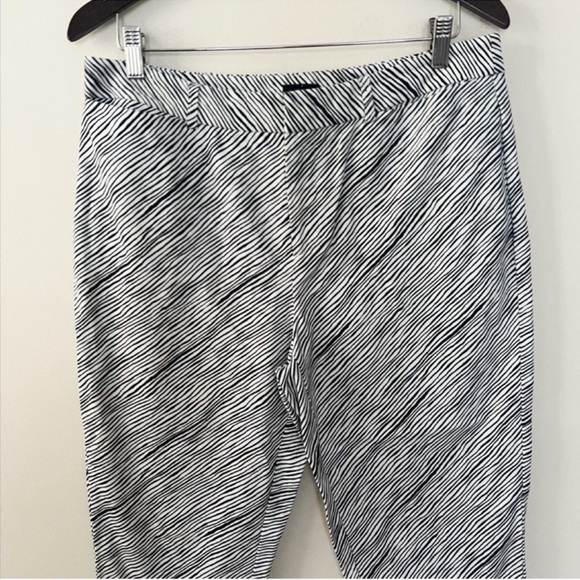Kate Spade Saturday Zebra Print Cropped Trouser Pants Black/White Size 10 - Picture 2 of 9